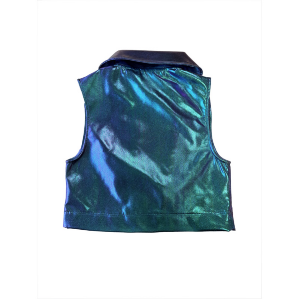 Bara metallic gilet blue SS25-67 B - Afbeelding 2